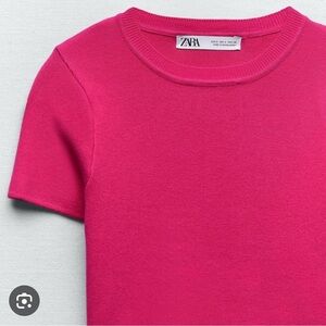 Zara 2FOR 1 T-Shirts Hot Pink & White 💖🤍